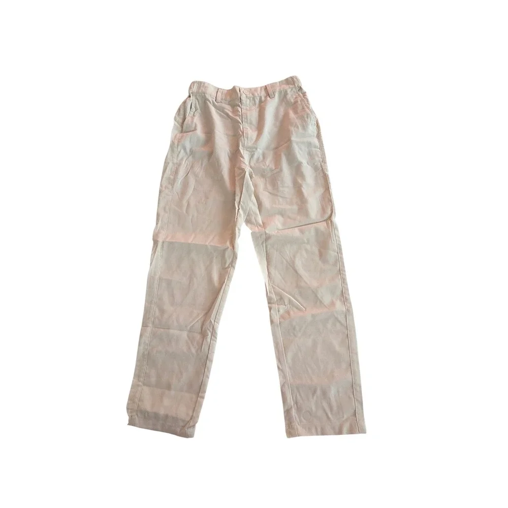 COOFANDY Mens Beige Rayon Linen Blend Straight Leg Casual Pants Size XS NWT‎